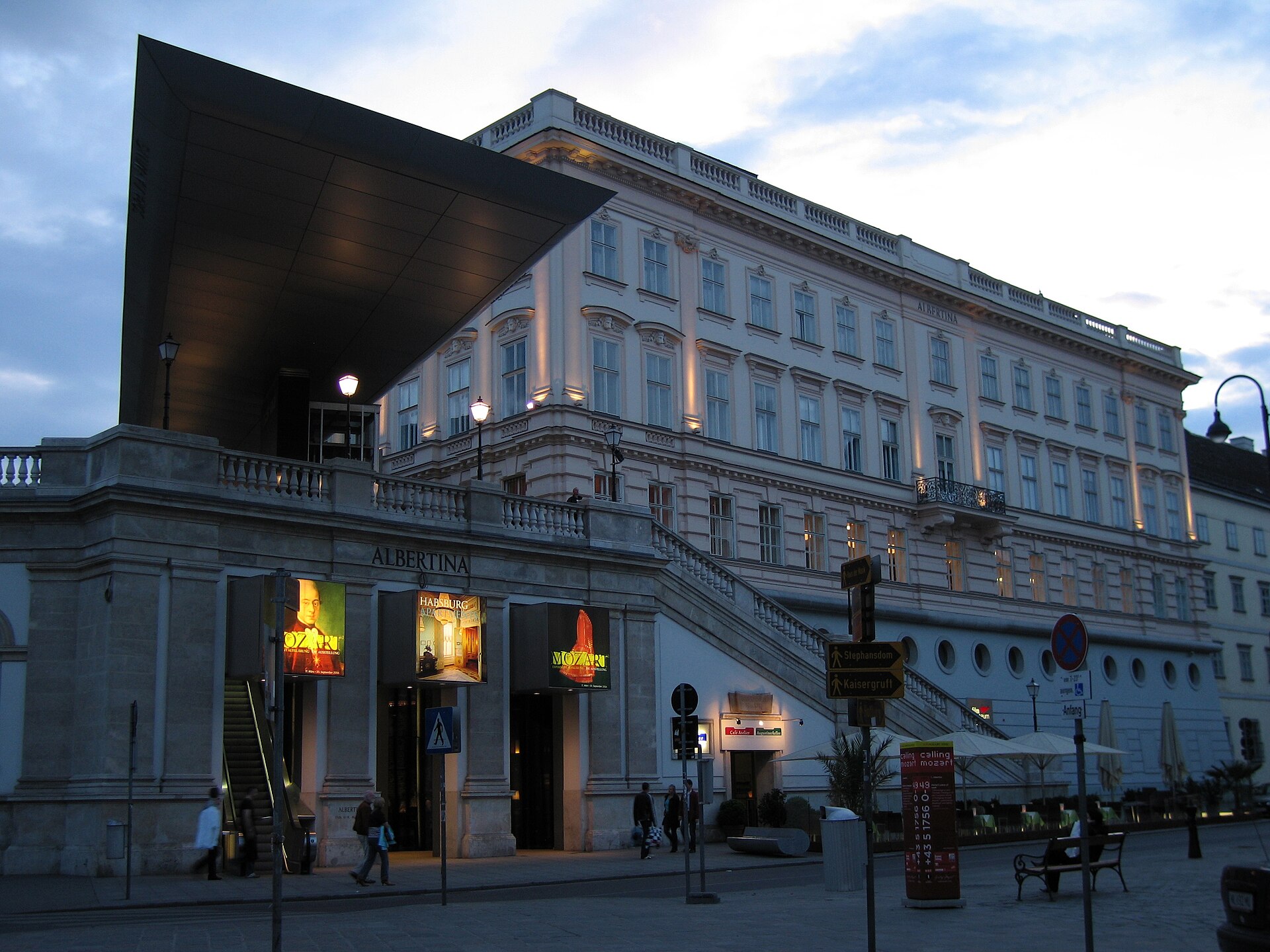 The Albertina in the evening