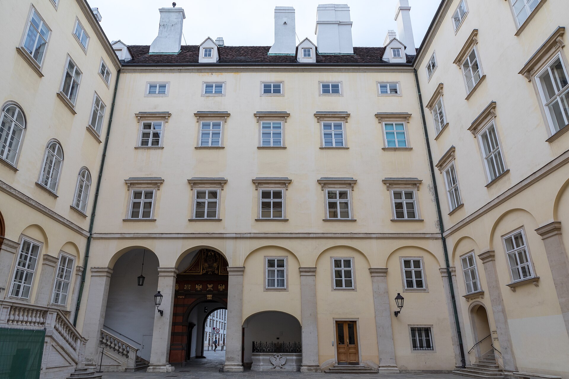 A courtyard inside the Hofburg