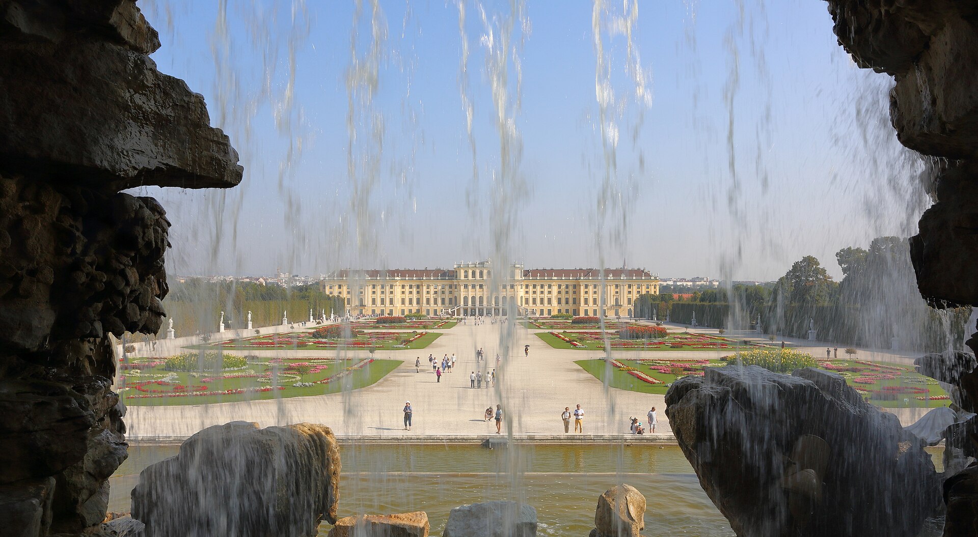 The Neptune Fountain in the Schonbrunn gardens