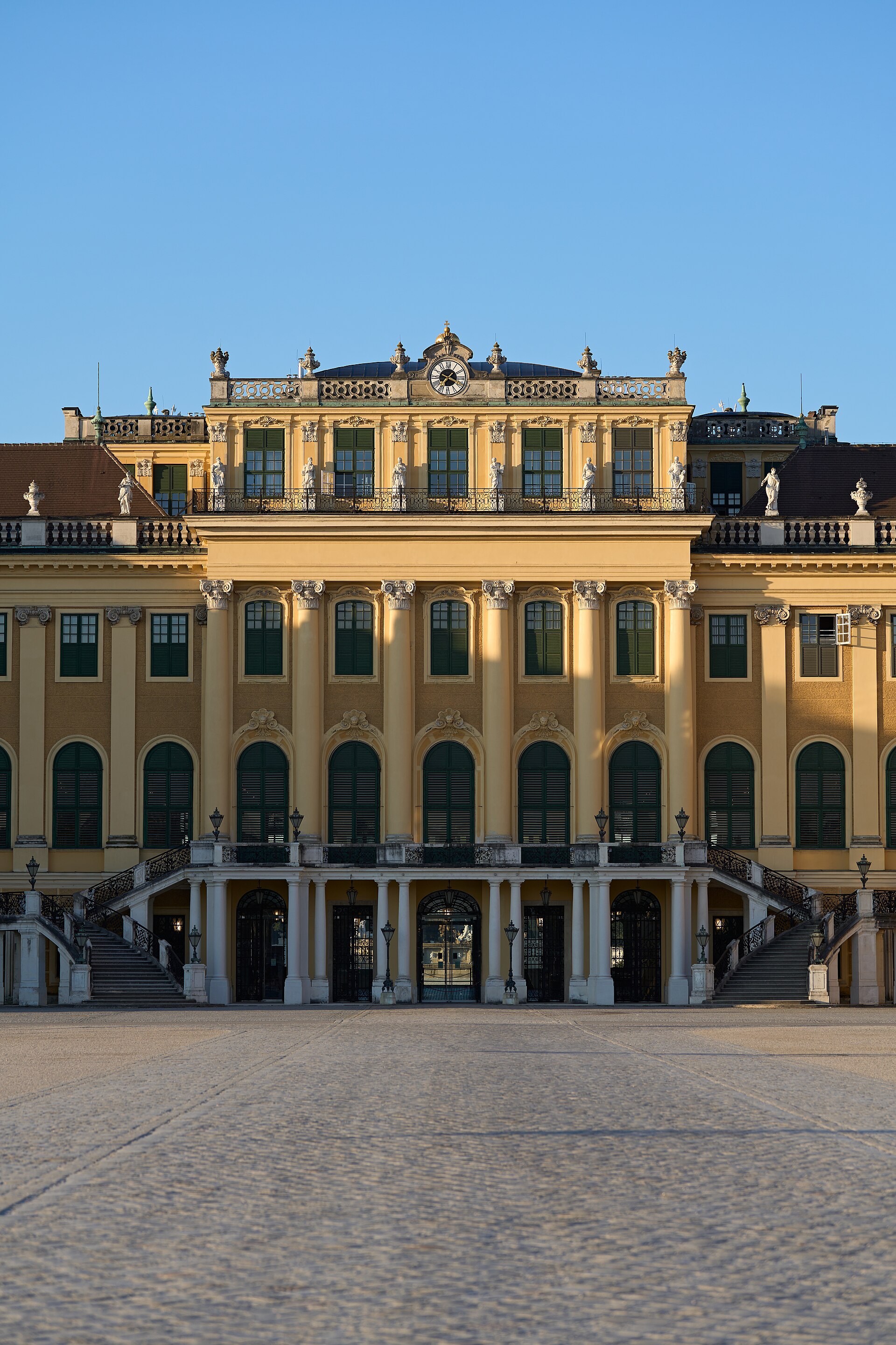 The facade of Schonbrunn Palace