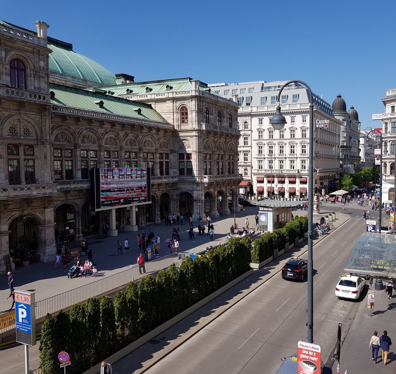 Explore the streets and architecture of Vienna, Austria from above